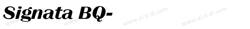 Signata BQ字体转换